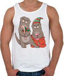 printfashion Karácsonyi vidrák - Férfi atléta - Fehér (15211829)