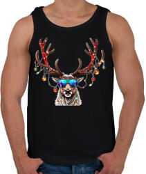 printfashion karácsonyi szarvas - Férfi atléta - Fekete (15149343)