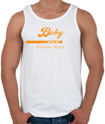 printfashion baby-loading-orange-white - Férfi atléta - Fehér (779920)