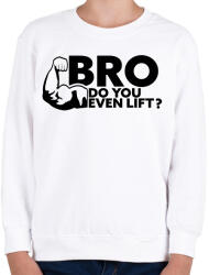 printfashion Do U Even Lift - Gyerek pulóver - Fehér (1719198)