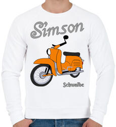 printfashion Simson schwalbe - Férfi pulóver - Fehér (2934341)