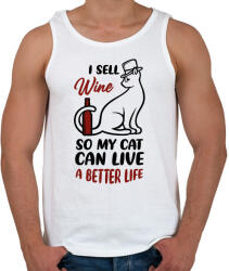 printfashion I sell wine - Borász - Férfi atléta - Fehér (7302341)