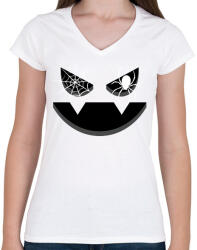 printfashion Tökfej - Női V-nyakú póló - Fehér (9068589)