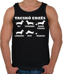 printfashion Tacskó trükkök - Férfi atléta - Fekete (2583500)