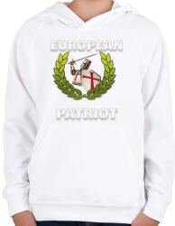 printfashion Templomos Patrióta - Gyerek kapucnis pulóver - Fehér (535461)