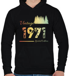 printfashion 1971 - Férfi kapucnis pulóver - Fekete (12611322)
