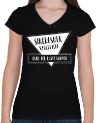 printfashion Sikeresnek születtem - Női V-nyakú póló - Fekete (7533383)