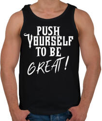 printfashion Push yourself to be great - Férfi atléta - Fekete (2469181)