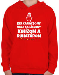 printfashion KIHÍZOM A RUHATÁROM - Gyerek kapucnis pulóver - Piros (11417559)