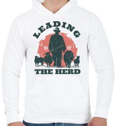 printfashion Juhász - leading the herd - Férfi kapucnis pulóver - Fehér (5608471)