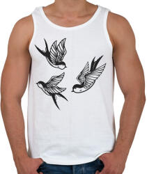 printfashion fecske - Férfi atléta - Fehér (16248533)