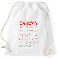 printfashion Formula 1 2023 - Sportzsák, Tornazsák - Fehér (11759346)