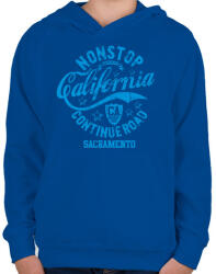 printfashion CALIFORNIA SACRAMENTO - Gyerek kapucnis pulóver - Királykék (4871071)