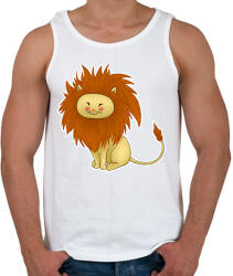 printfashion Kis oroszlán - Férfi atléta - Fehér (8593828)