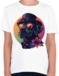 printfashion Elegáns Labrador - Gyerek póló - Fehér (16703488)