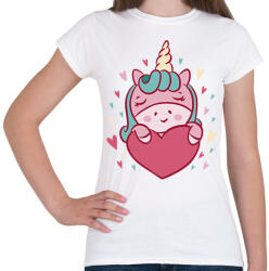 printfashion Unikornis szerelem - Női póló - Fehér (7627807)