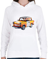 printfashion LEGO Trabant - Retro autó - Női kapucnis pulóver - Fehér (15533465)