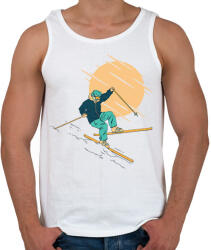 printfashion Síelő - Férfi atléta - Fehér (13241694)