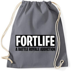 printfashion A battle royale addiction - Fortnite - Sportzsák, Tornazsák - Grafitszürke (1262785)
