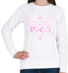 printfashion csillag-1985-pink - Női pulóver - Fehér (552884)