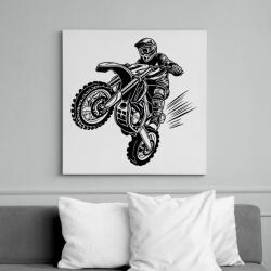 printfashion motocross - Vászonkép - Fehér (16090707)