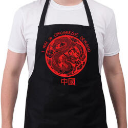 printfashion Dangerous dragon - Kötény - Fekete (7618944)