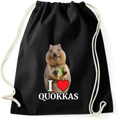 printfashion I love quakkas! - Sportzsák, Tornazsák - Fekete (5149404)
