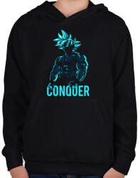 printfashion Dragon ball - Gyerek kapucnis pulóver - Fekete (2556871)