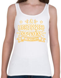 printfashion Legszuperebb nagynéni - Női atléta - Fehér (11009902)