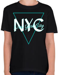 printfashion New York City - Gyerek póló - Fekete (4389040)
