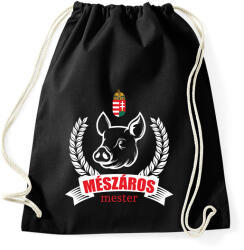printfashion Mészáros mester - Sportzsák, Tornazsák - Fekete (15813322)