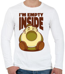 printfashion Depis avokádó - Férfi hosszú ujjú póló - Fehér (14707693)