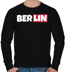 printfashion BERLIN - Férfi pulóver - Fekete (10022586)