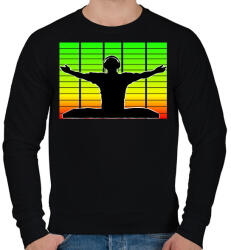printfashion Dj - Férfi pulóver - Fekete (11802146)