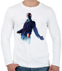 printfashion Walkmandead - Férfi hosszú ujjú póló - Fehér (240894)