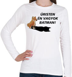 printfashion Shiba Batman meme - Női hosszú ujjú póló - Fehér (16221655)