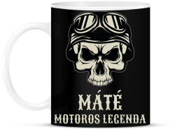 printfashion Motoros legenda - Névvel - Bögre - Fekete (6366869)
