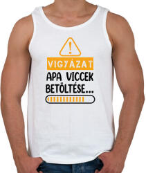 printfashion Apa viccek betöltése - Férfi atléta - Fehér (7128590)