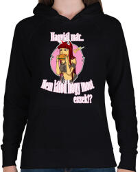 printfashion EAT - Női kapucnis pulóver - Fekete (813948)