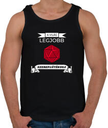 printfashion A Világ Legjobb Szerepjátékosa (FF) - Férfi atléta - Fekete (2652908)