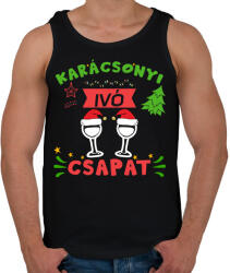 printfashion Karácsonyi ivó csapat - Férfi atléta - Fekete (10942787)