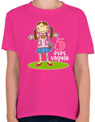 printfashion 5 éves vagyok" kislányoknak - Gyerek póló - Helikónia (13460826)