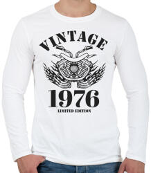 printfashion 1976 - Férfi hosszú ujjú póló - Fehér (6216856)