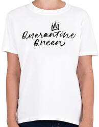 printfashion Quarantine Queen - Gyerek póló - Fehér (3588613)