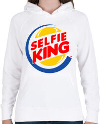 printfashion Selfie king - Női kapucnis pulóver - Fehér (2120081)