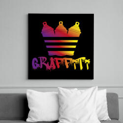 printfashion Graffiti sprac - Vászonkép - Fekete (7515238)