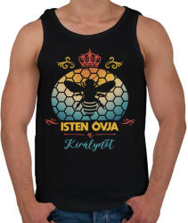 printfashion Isten óvja a Királynőt - Férfi atléta - Fekete (13164052)