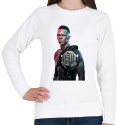 printfashion Israel Adesanya MMA - Női pulóver - Fehér (5079701)
