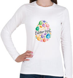 printfashion husvét18 - Női hosszú ujjú póló - Fehér (6602039)