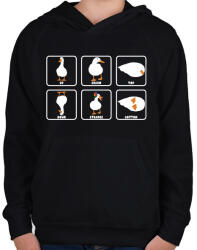 printfashion Liba nézőpontokból - Gyerek kapucnis pulóver - Fekete (12475571)